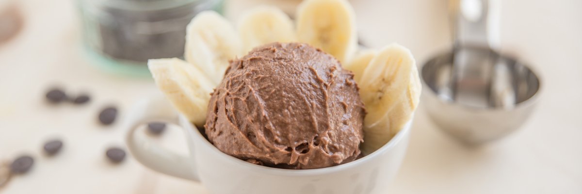 High-Protein Chocolate and Banana Ice Cream
