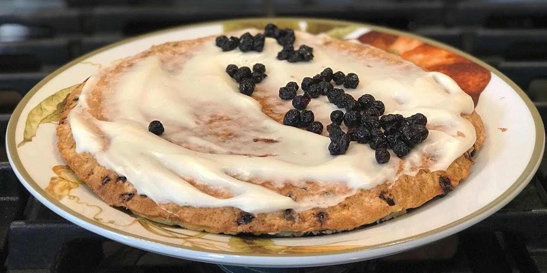 Vanilla Blueberry Protein Pancakes